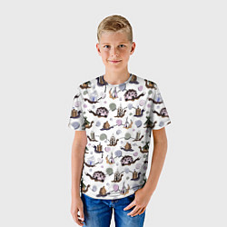 Футболка детская Улитки и домики, цвет: 3D-принт — фото 2