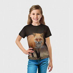 Футболка детская Хитрая лисица, цвет: 3D-принт — фото 2