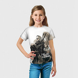 Футболка детская Nier: Automata, цвет: 3D-принт — фото 2