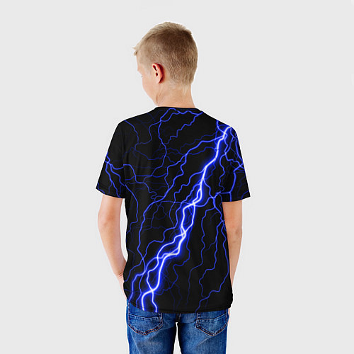 Детская футболка THE WITCHER МОЛНИЯ BLUE / 3D-принт – фото 4