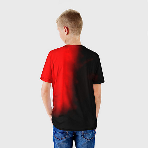 Детская футболка Чёрный Аста красный туман / 3D-принт – фото 4