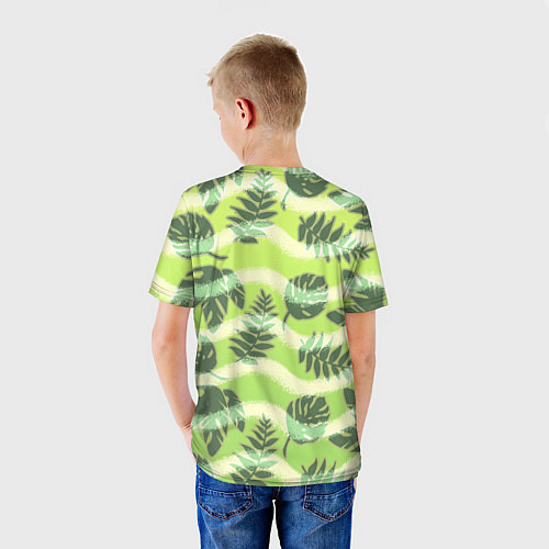 Детская футболка Тропический фон / 3D-принт – фото 4
