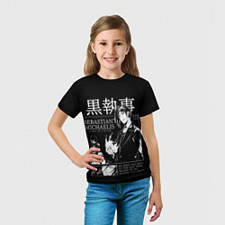 Футболка детская Темный Дворецкий Себастьян Мик, цвет: 3D-принт — фото 2
