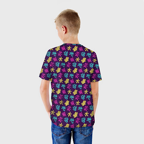 Детская футболка Иероглифы / 3D-принт – фото 4