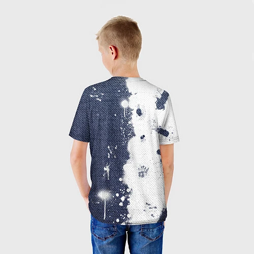 Детская футболка Джинсы тай дай белизной хлоркой / 3D-принт – фото 4