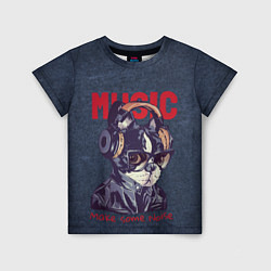 Детская футболка Music dog