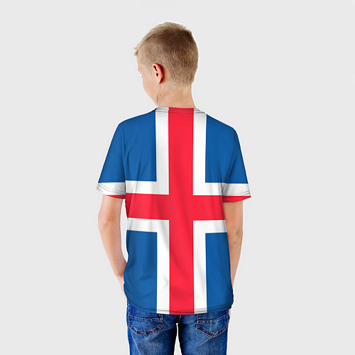 Детская футболка Флаг и Герб Исландии / 3D-принт – фото 4