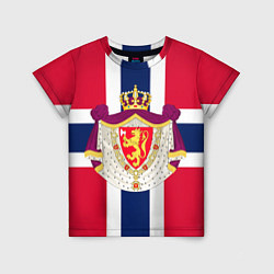 Детская футболка Норвегия Флаг и герб Норвегии