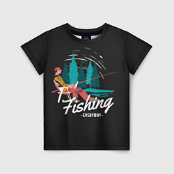 Футболка детская Рыбалка Fishing, цвет: 3D-принт