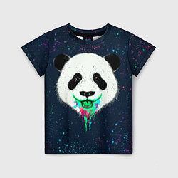 Детская футболка Панда Краски Брызги