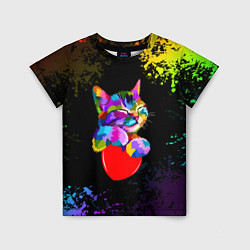 Детская футболка РАДУЖНЫЙ КОТИК RAINBOW KITTY
