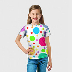 Футболка детская Polka dot, цвет: 3D-принт — фото 2