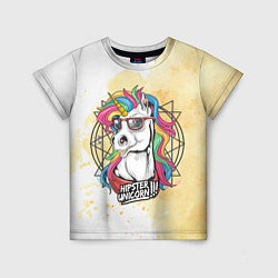 Детская футболка Hipster unicorn