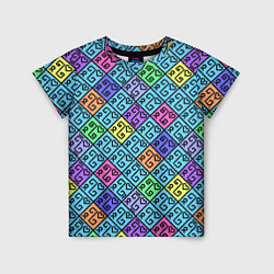 Детская футболка Неоновый яркий абстрактный узо