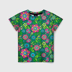 Детская футболка Поле разноцветных цветков