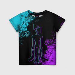 Детская футболка НЕОНОВЫЙ СИРЕНОГОЛОВЫЙ