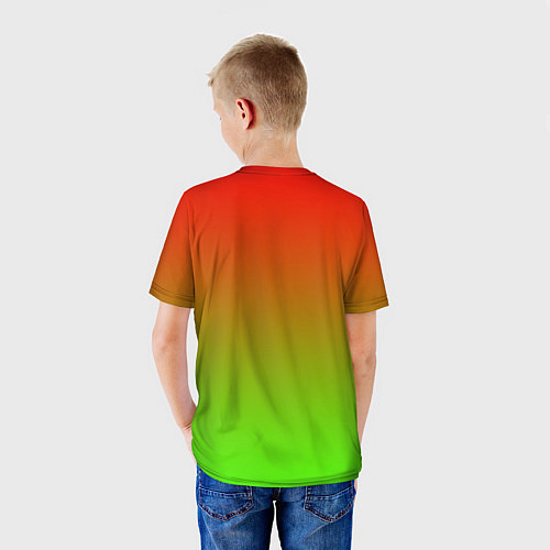 Детская футболка Градиент Яблоко / 3D-принт – фото 4