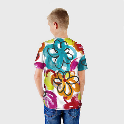 Детская футболка Flowers / 3D-принт – фото 4