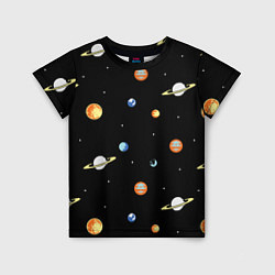 Детская футболка Планеты в космосе