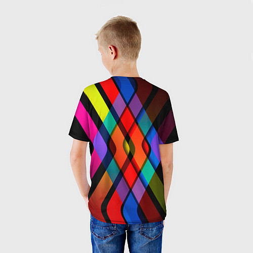 Детская футболка Симметрия красок / 3D-принт – фото 4