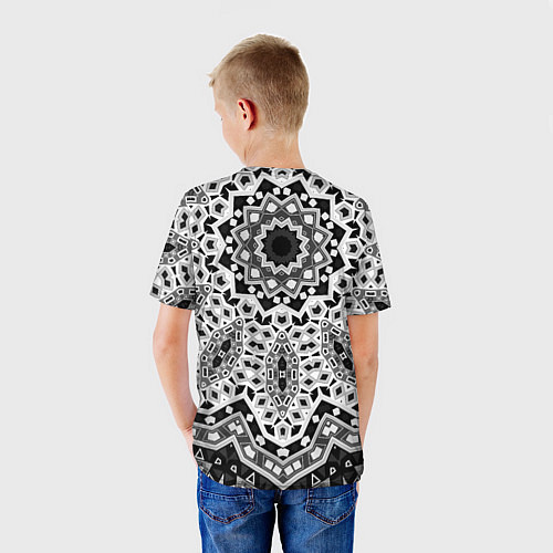 Детская футболка Черно-белый орнамент / 3D-принт – фото 4