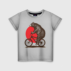 Детская футболка Медведь на велосиеде