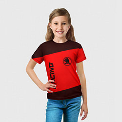 Футболка детская Skoda - Racing, цвет: 3D-принт — фото 2