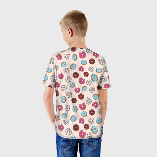 Детская футболка Пончики донаты паттерн / 3D-принт – фото 4