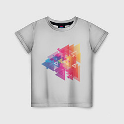 Детская футболка Цветные треугольники