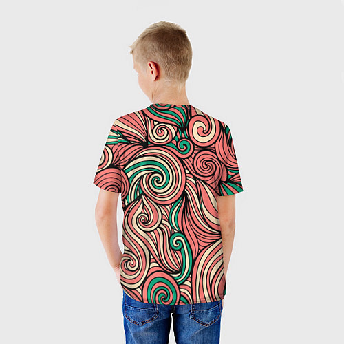 Детская футболка Алые листья / 3D-принт – фото 4