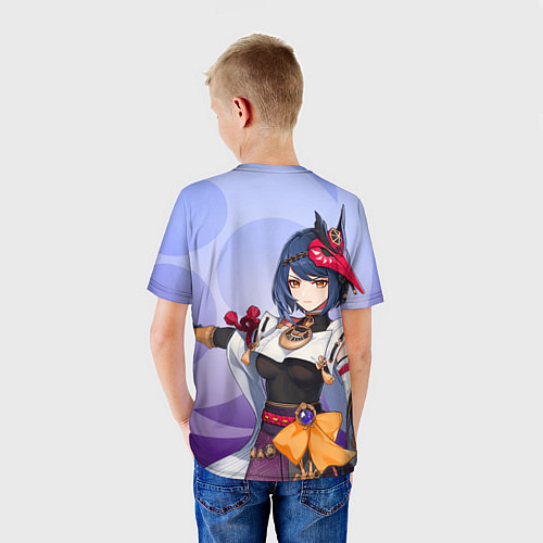 Детская футболка Genshin Impact, Сара / 3D-принт – фото 4