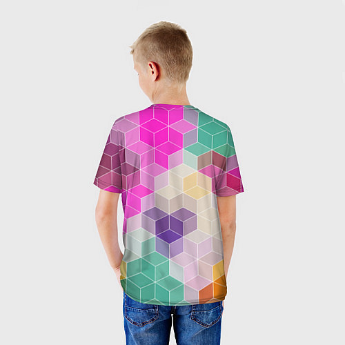 Детская футболка Абстрактный разноцветный узор / 3D-принт – фото 4