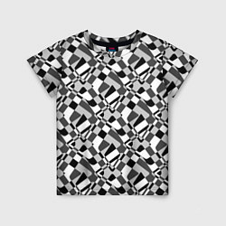 Детская футболка Черно-белый абстрактный узор