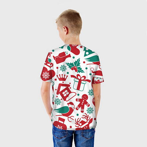 Детская футболка Merry Christmas3D / 3D-принт – фото 4