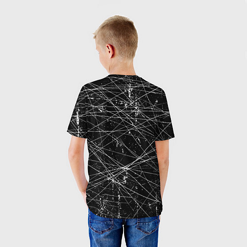 Детская футболка ТЕКСТУРА ГРАНЖ GRUNGE / 3D-принт – фото 4
