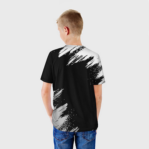 Детская футболка БМВ РАЗРЕЗАННОЕ ЛОГО / 3D-принт – фото 4