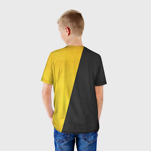 Детская футболка Yellow and Black Emoji / 3D-принт – фото 4