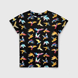 Детская футболка Акварельные птица
