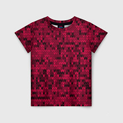 Детская футболка Красно-черный абстрактный узор