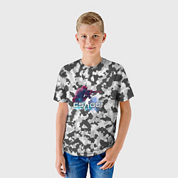 Футболка детская Хэдшoт-CS:GO Камуфляж, цвет: 3D-принт — фото 2
