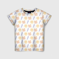 Детская футболка Летнее солнце и волны