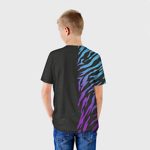 Детская футболка Tiger Neon / 3D-принт – фото 4