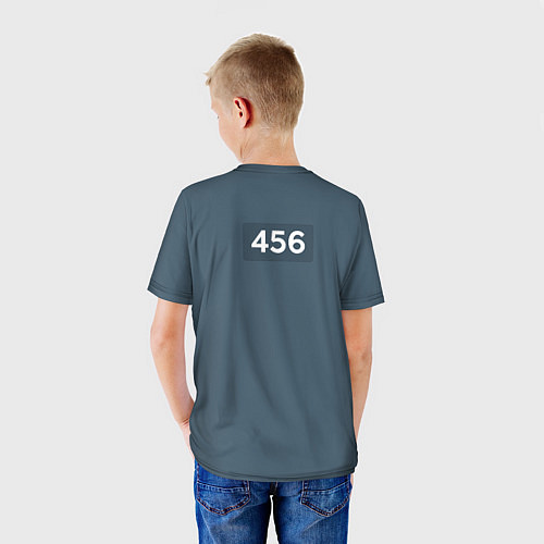 Детская футболка Игра в кальмара: 456 / 3D-принт – фото 4