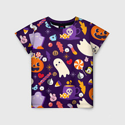 Детская футболка HALLOWEEN BTS BT21 PATTERN БТ21 БТС ХЕЛЛОУИН