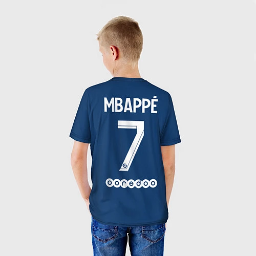 Детская футболка Мбаппе ПСЖ форма 20212022 / 3D-принт – фото 4