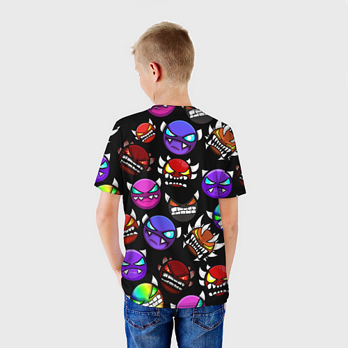 Детская футболка Geometry Dash Demons / 3D-принт – фото 4