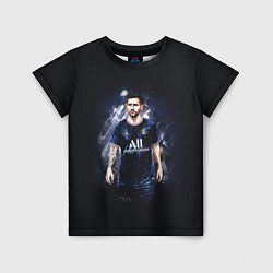 Футболка детская Lionel Messi Paris Saint-Germain, цвет: 3D-принт
