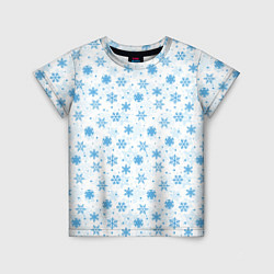 Детская футболка Снежинки снежные узоры