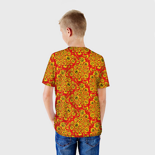 Детская футболка Хохломские узоры / 3D-принт – фото 4