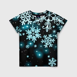 Детская футболка Космические снежинки